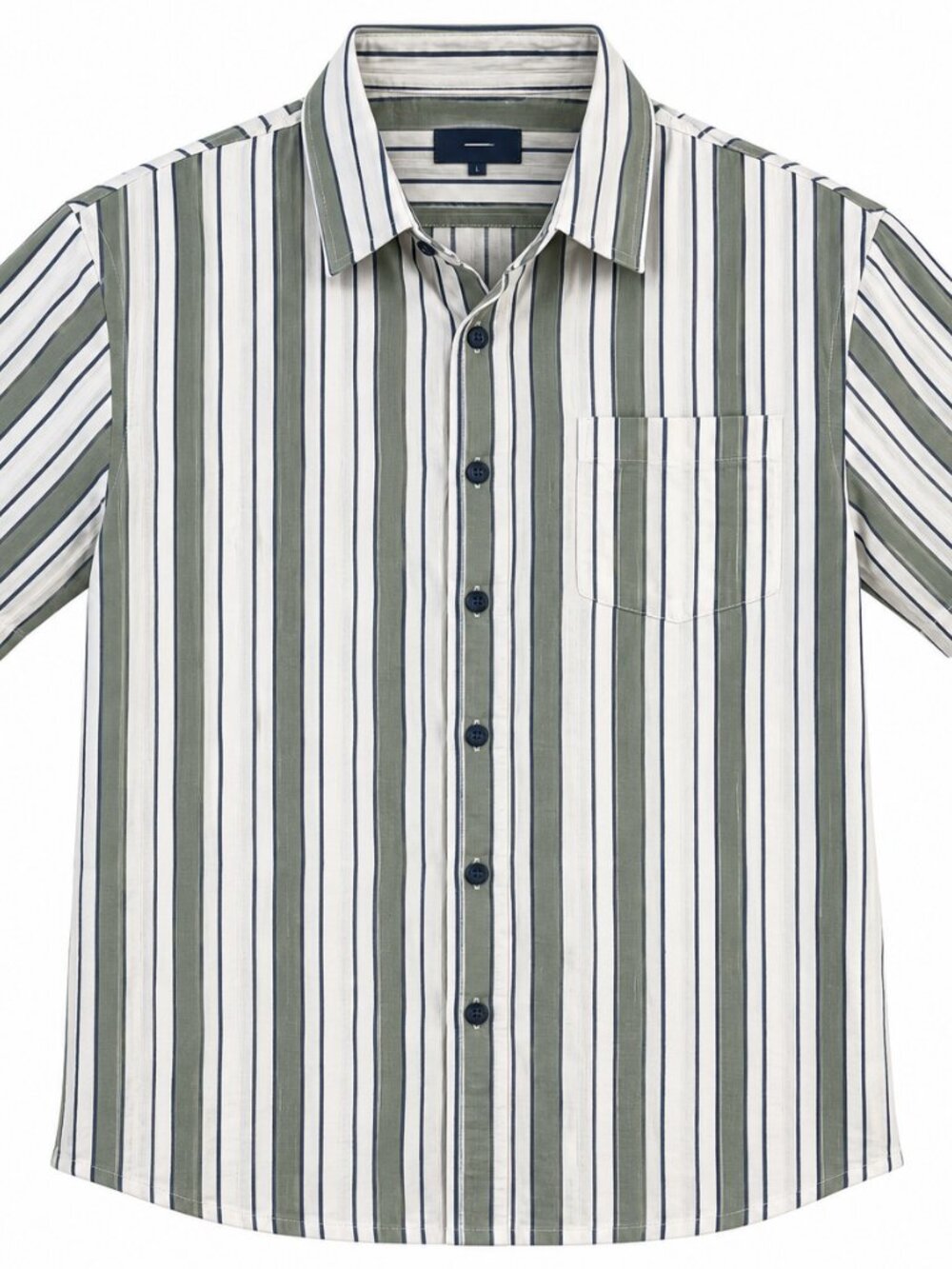 Huntington Beach Club Surf Team Men's 3XL Stripped Short Sleeve Button Up Shirt
